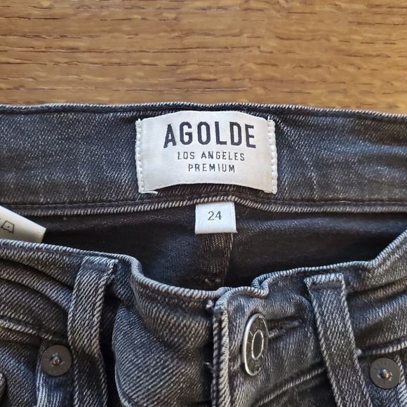 Agolde Sophie Crop Black Size 24 - Picture 6 of 10